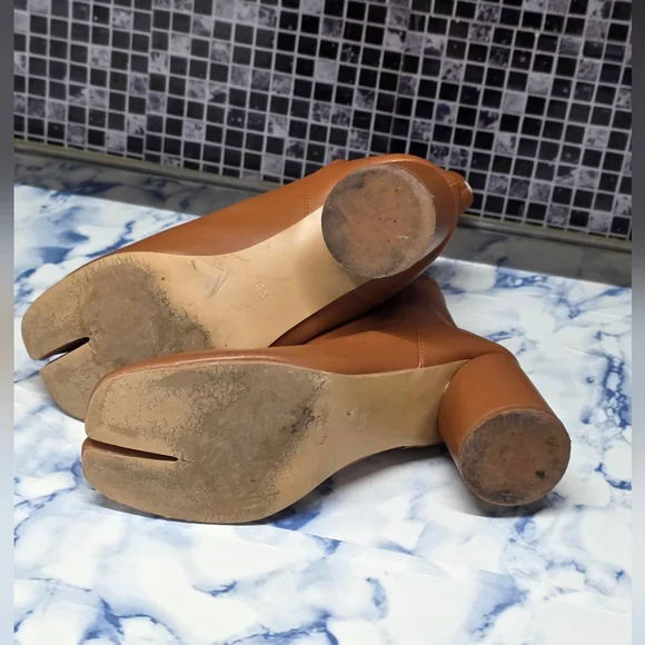 Boots Split Toe High Heel Women Boots Leather Women Shoes - Picture 7 of 11